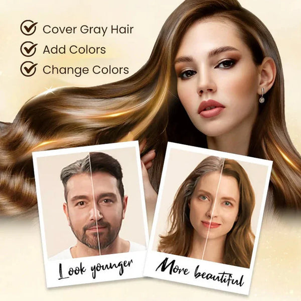Japanese Hair Dye Shampoo – 5-Minute Black Coverage! 🖤✨ (Buy 1 Get 1 Free)